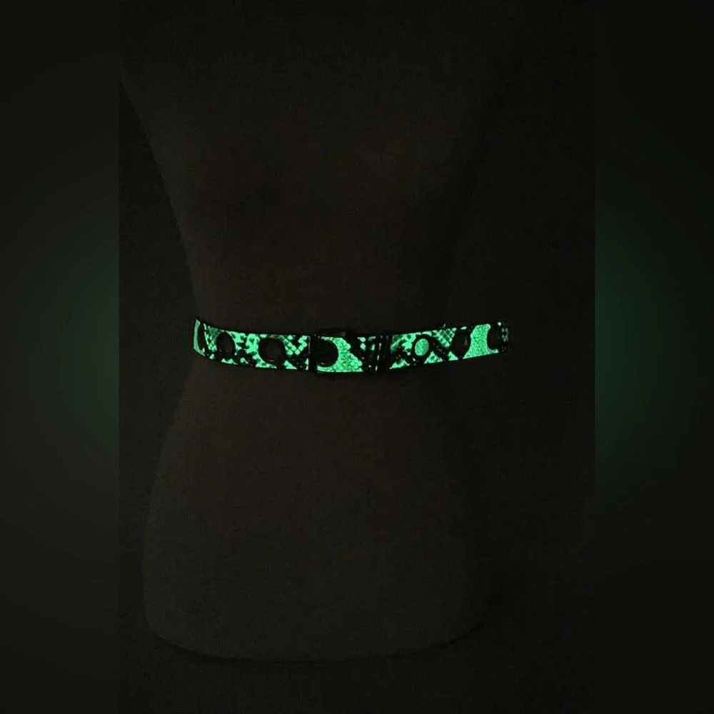Glow In The Dark Snakeskin Statement Belt